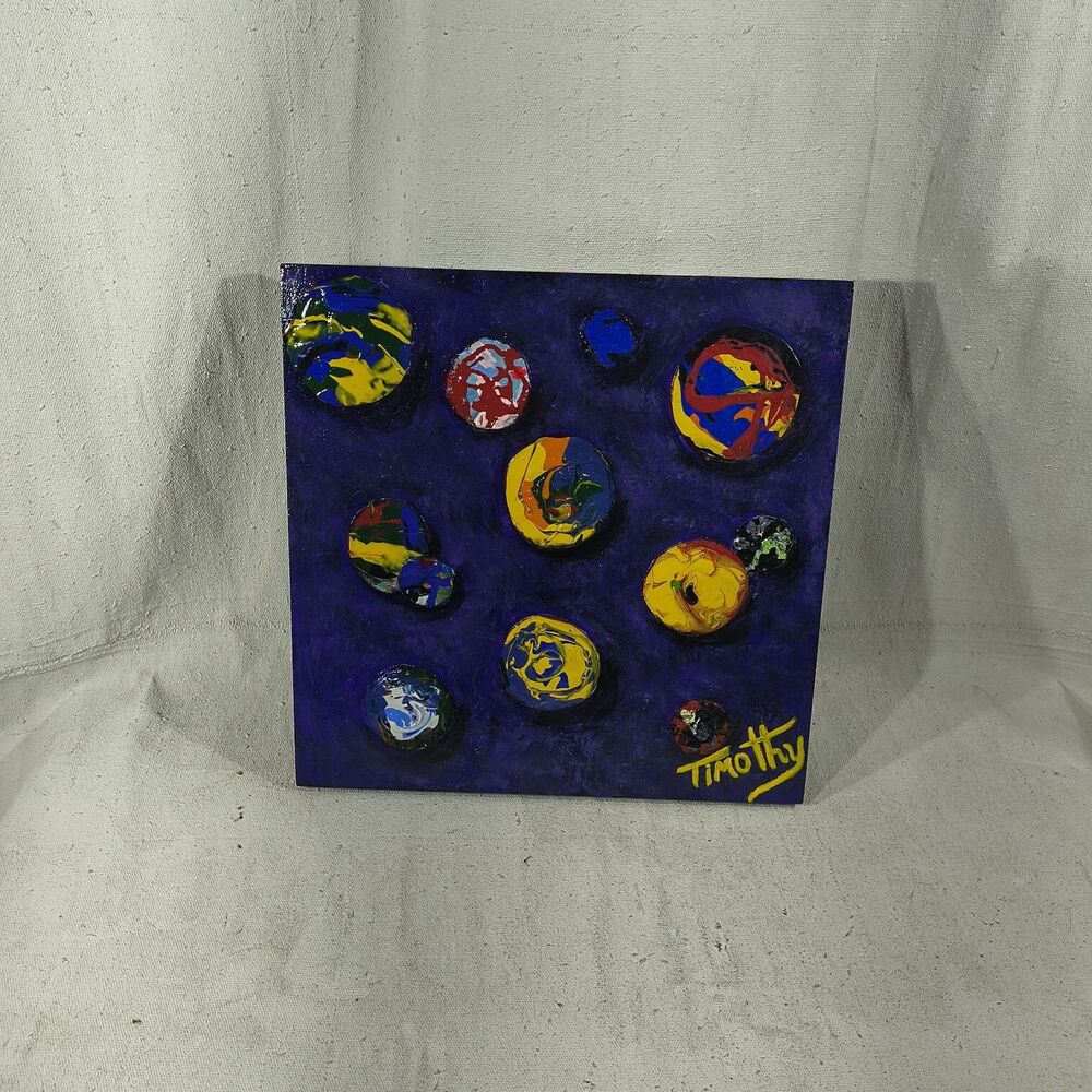 Original Acrylic Painting " Agate Takes The Swirl" 12" X 12" By Timothy Designs